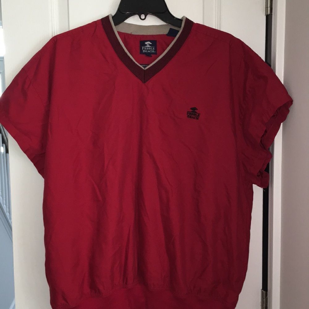 Red Pebble Beach SS water resistant golf jacket M